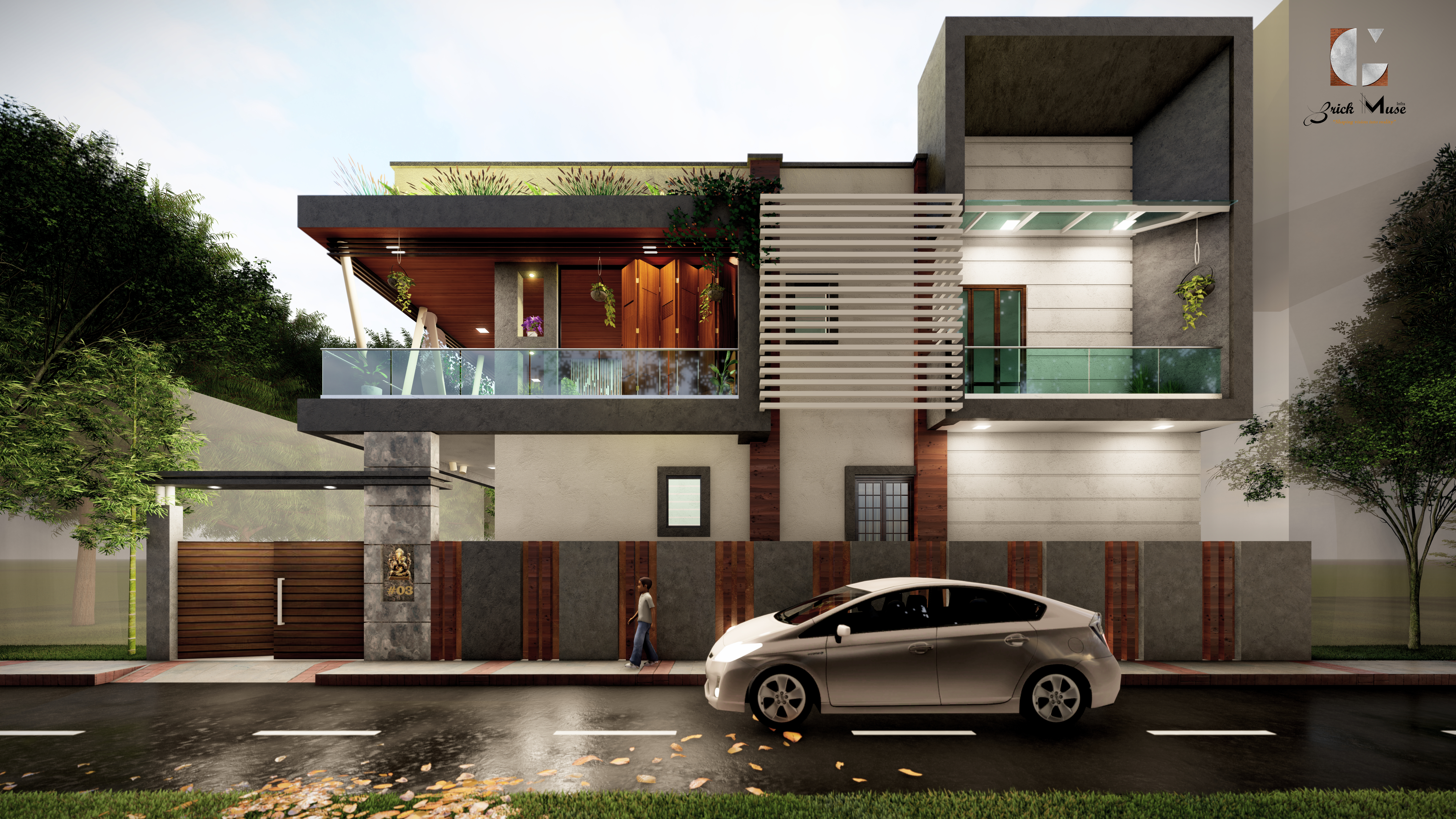 Modern residential elevation concept